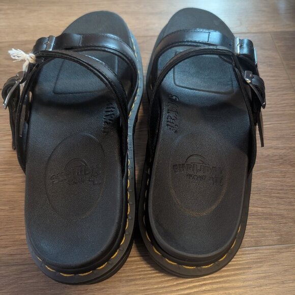 Dr. Martens | Myles Brando Leather Buckle Slide Sandals - Picture 5 of 11